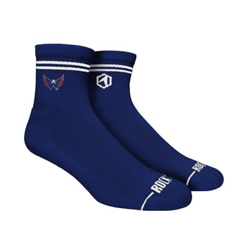 Unisex Rock Em  Navy Washington Capitals Casual Stripe Quarter-Length Socks