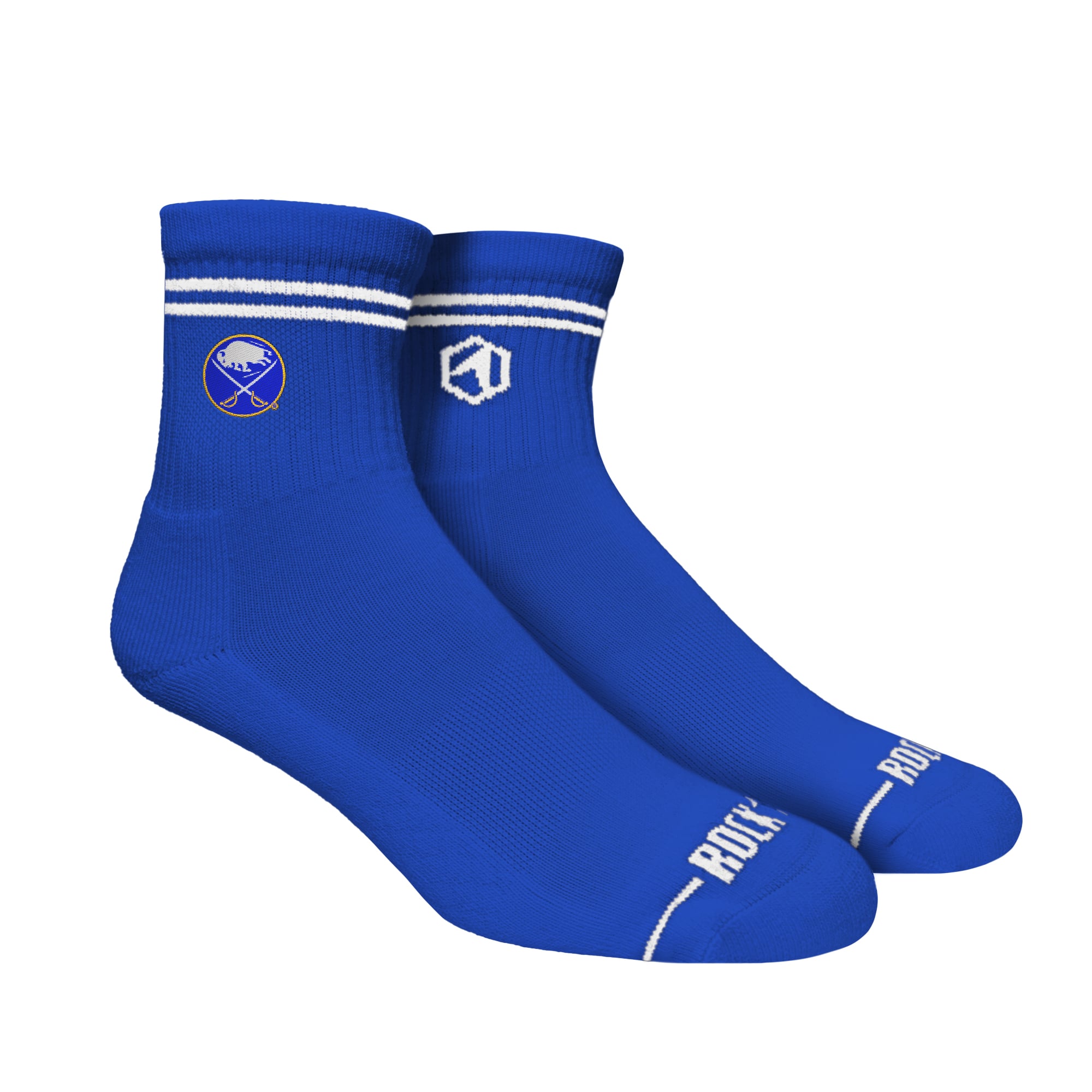 Unisex Rock Em Socks Buffalo Sabres Casual Stripe Quarter-Length Socks