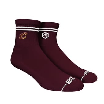 Unisex Rock Em  Maroon Cleveland Cavaliers Casual Stripe Quarter-Length Socks