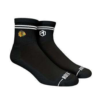 Unisex Rock Em  Black Chicago Blackhawks Casual Stripe Quarter-Length Socks