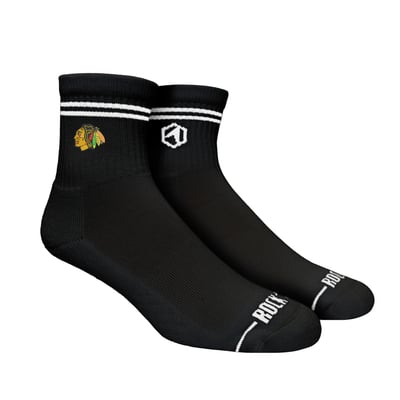 Unisex Rock Em  Black Chicago Blackhawks Casual Stripe Quarter-Length Socks