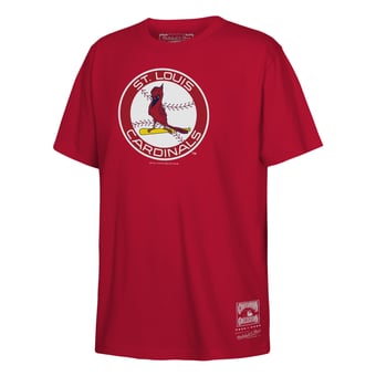 Youth Mitchell & Ness  Red St. Louis Cardinals Retro Logo T-Shirt