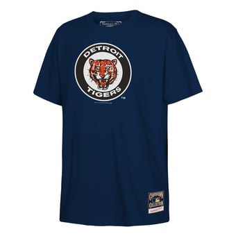 Youth Mitchell & Ness  Navy Detroit Tigers Retro Logo T-Shirt