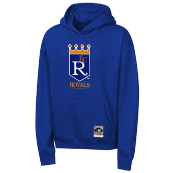Youth Mitchell & Ness Royal Kansas City Royals Retro Logo Hoodie