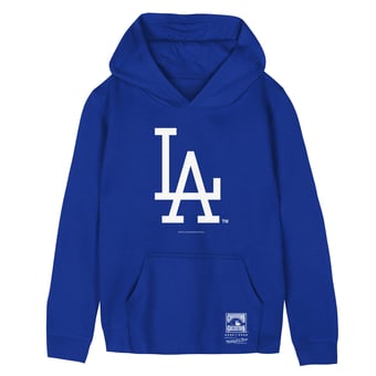 Youth Mitchell & Ness Royal Los Angeles Dodgers Retro Logo Hoodie