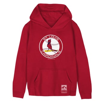 Youth Mitchell & Ness Red St. Louis Cardinals Retro Logo Hoodie