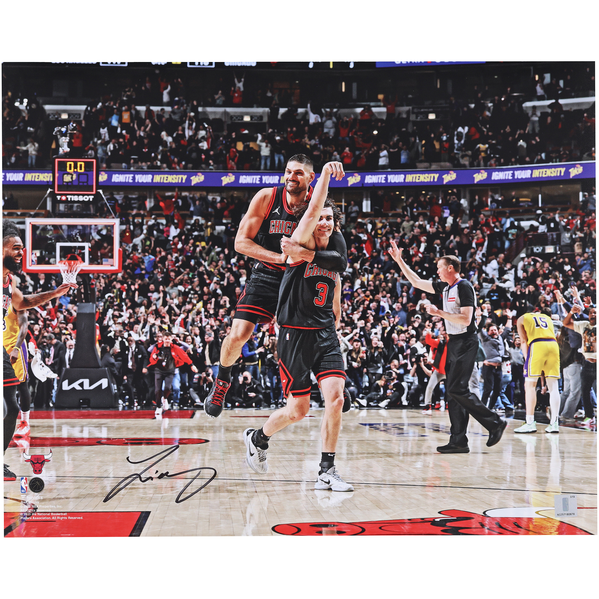 Josh Giddey Chicago Bulls Autographed 16" x 20" Game Winner vs. Lakers Photograph
