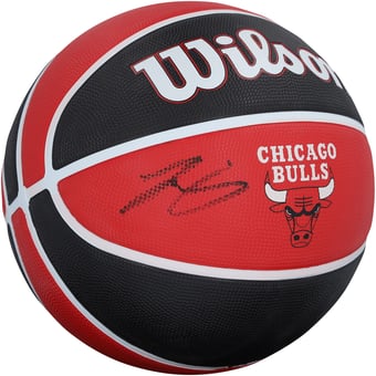 Josh Giddey Chicago Bulls Autographed Red/Black Wilson Team Tribute Basketball