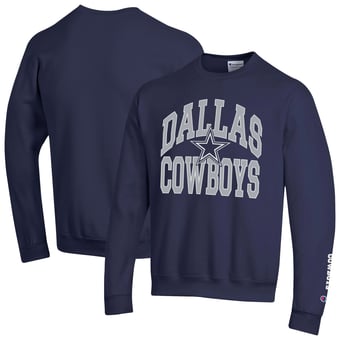 Men's Champion  Navy Dallas Cowboys Powerblend Fleece Sweatshirt