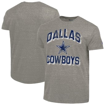 Men's Champion  Gray Dallas Cowboys Ultimate Tri-Blend T-Shirt