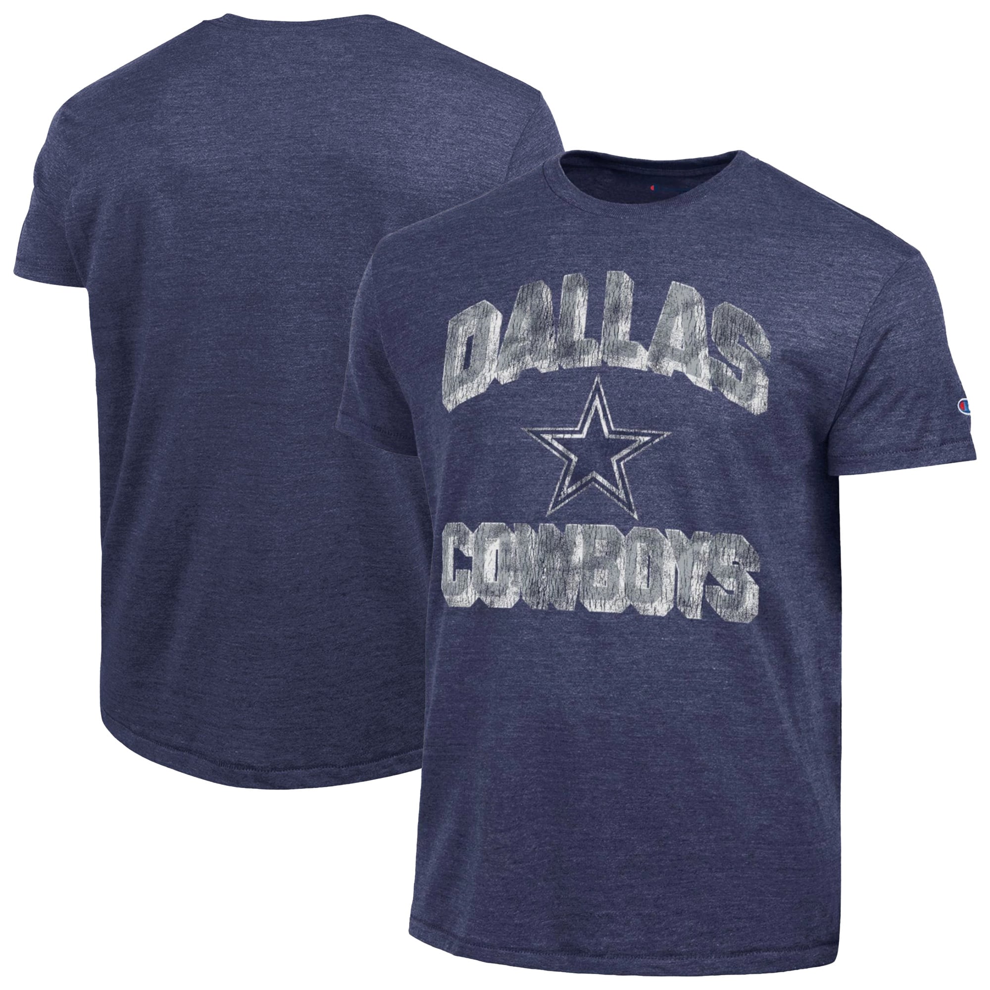 Men's Champion Navy Dallas Cowboys Ultimate Tri-Blend T-Shirt
