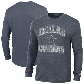 Men's Champion  Gray Dallas Cowboys Ultimate Tri-Blend T-Shirt