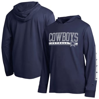 Men's Champion Navy Dallas Cowboys All-Star Hooded T-Shirt