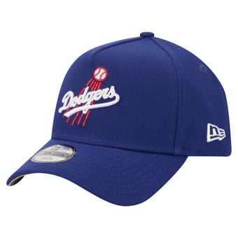 Youth New Era  Royal Los Angeles Dodgers Cooperstown Logo 9FORTY A-Frame Adjustable Hat