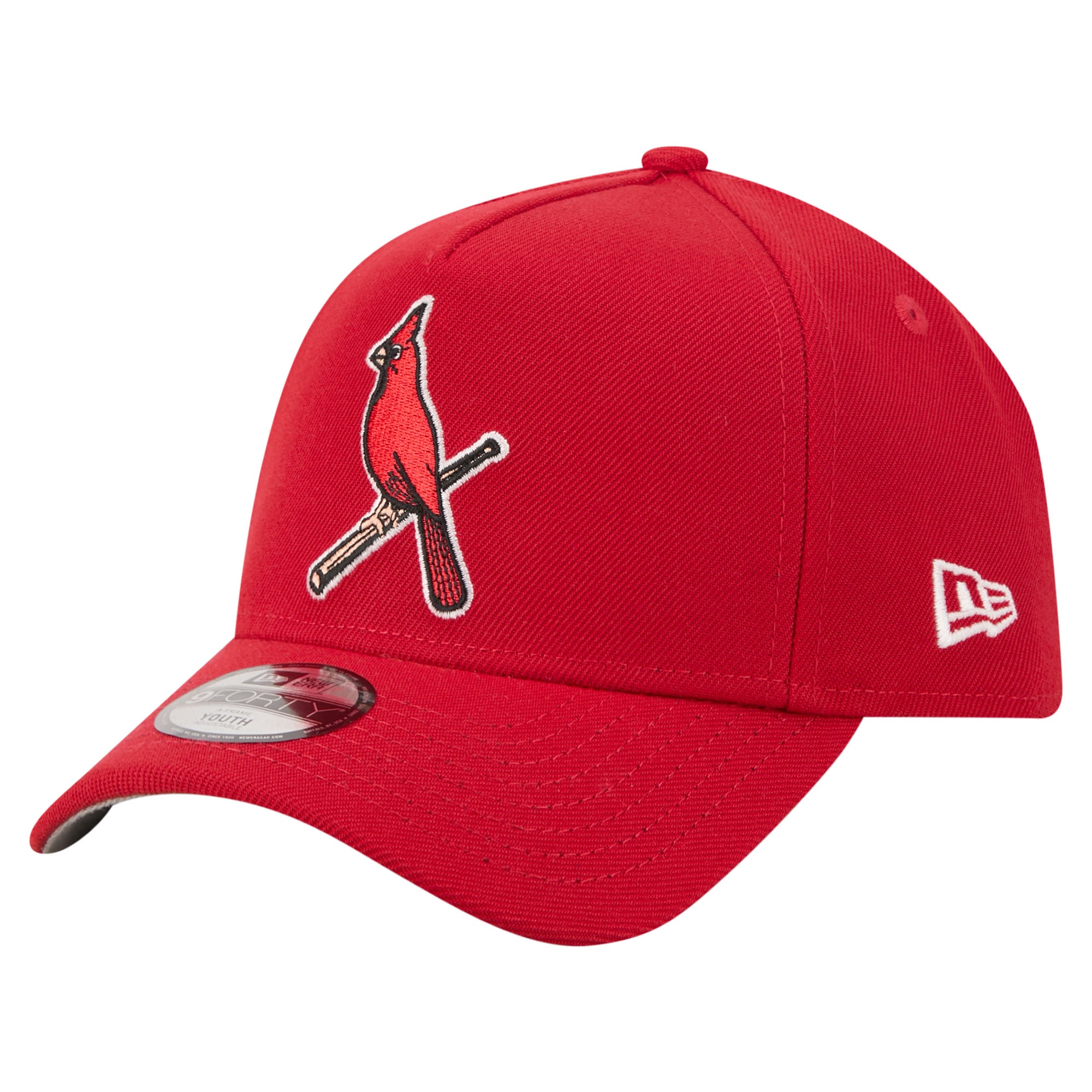 Youth New Era  Red St. Louis Cardinals Cooperstown Logo 9FORTY A-Frame Adjustable Hat