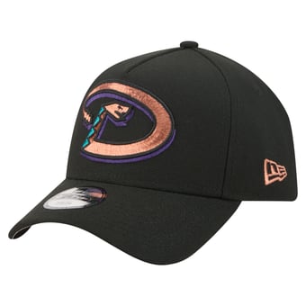 Youth New Era  Black Arizona Diamondbacks Cooperstown Logo 9FORTY A-Frame Adjustable Hat