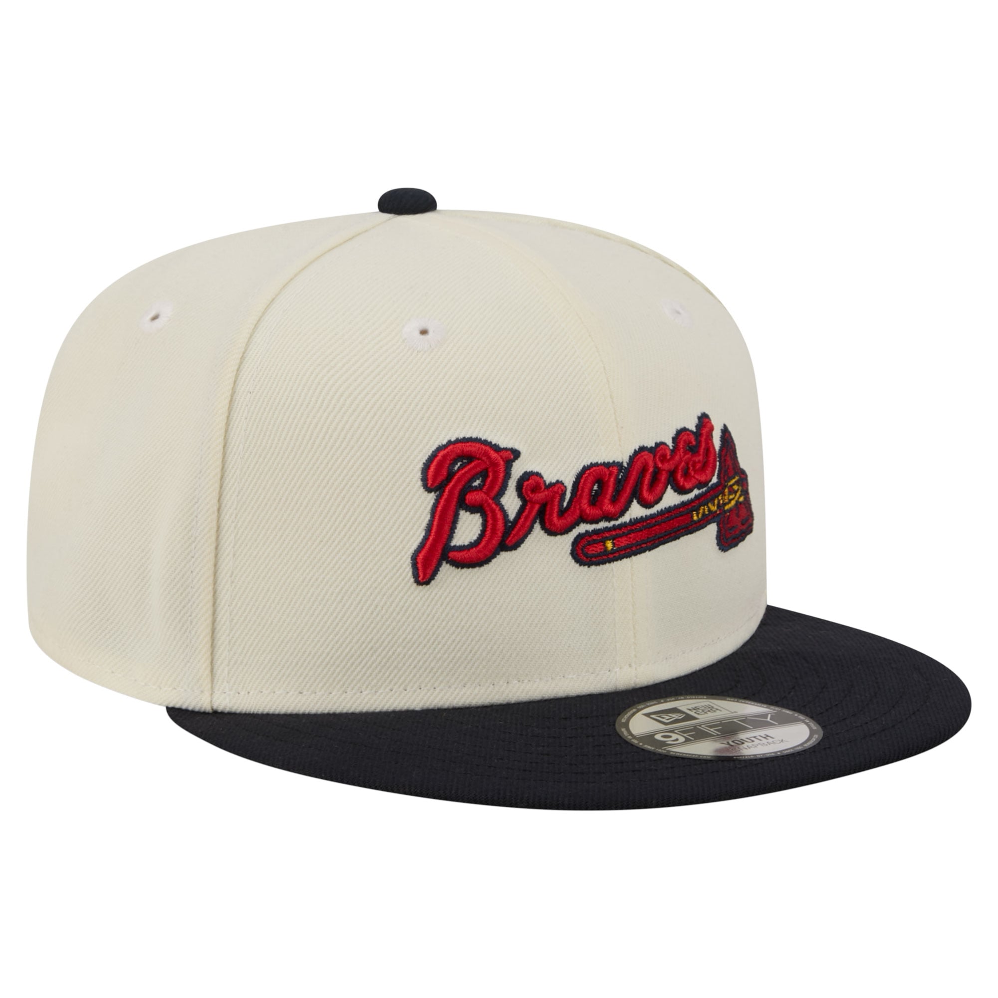 Youth New Era  White Atlanta Braves Two-Tone 9FIFTY Snapback Hat