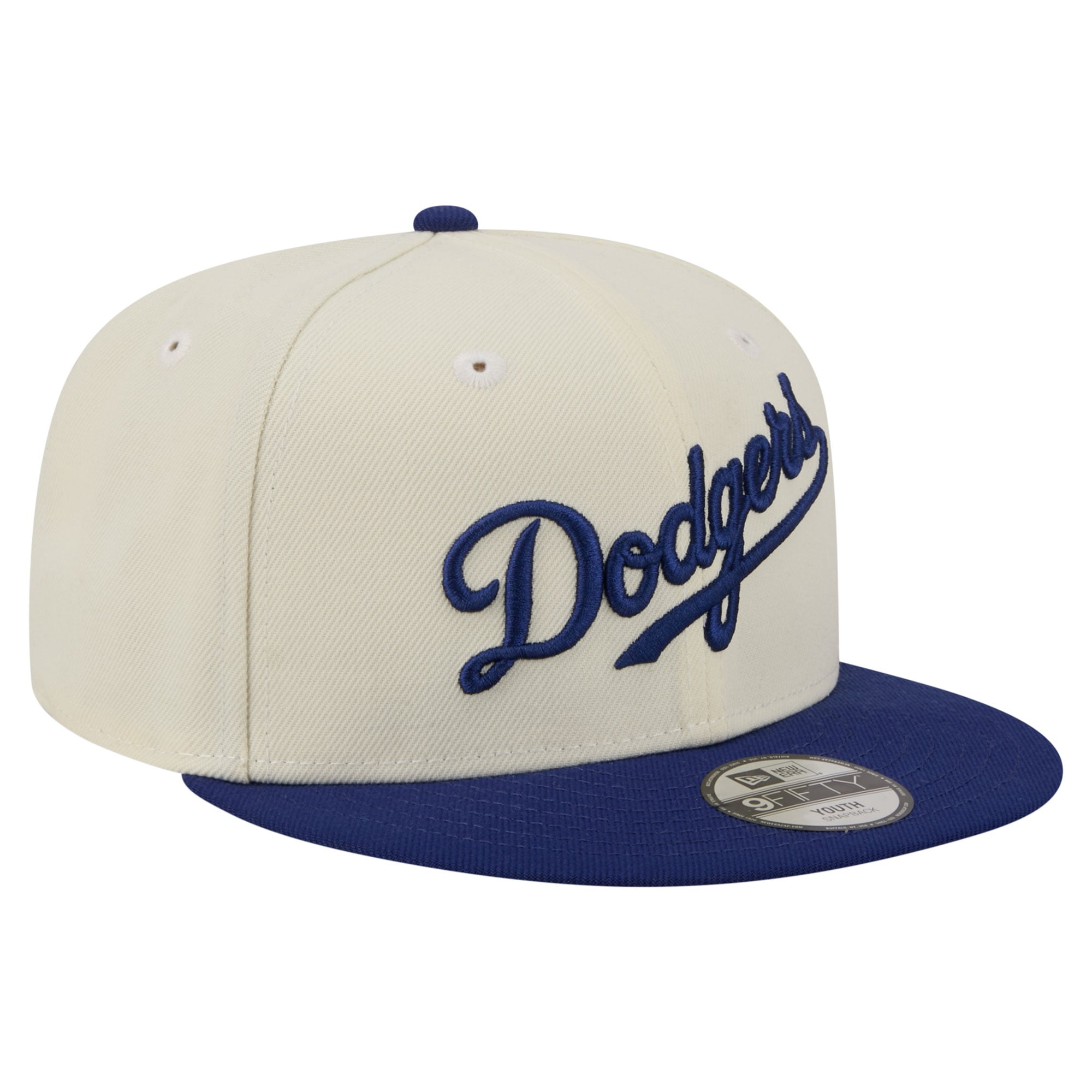 Youth New Era White Los Angeles Dodgers Two-Tone 9FIFTY Snapback Hat