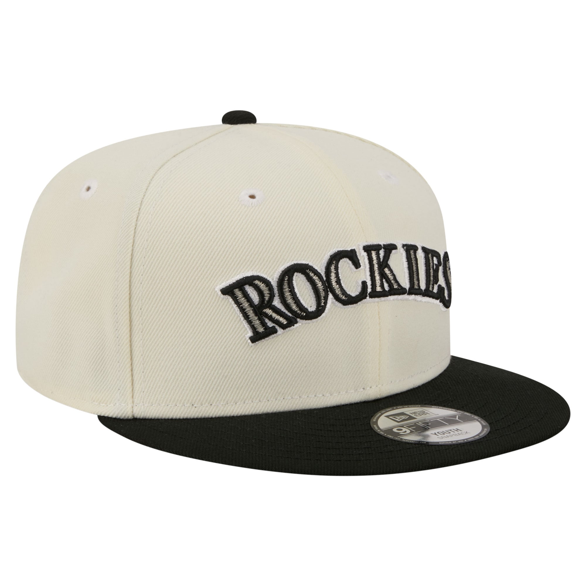 Youth New Era  White Colorado Rockies Two-Tone 9FIFTY Snapback Hat