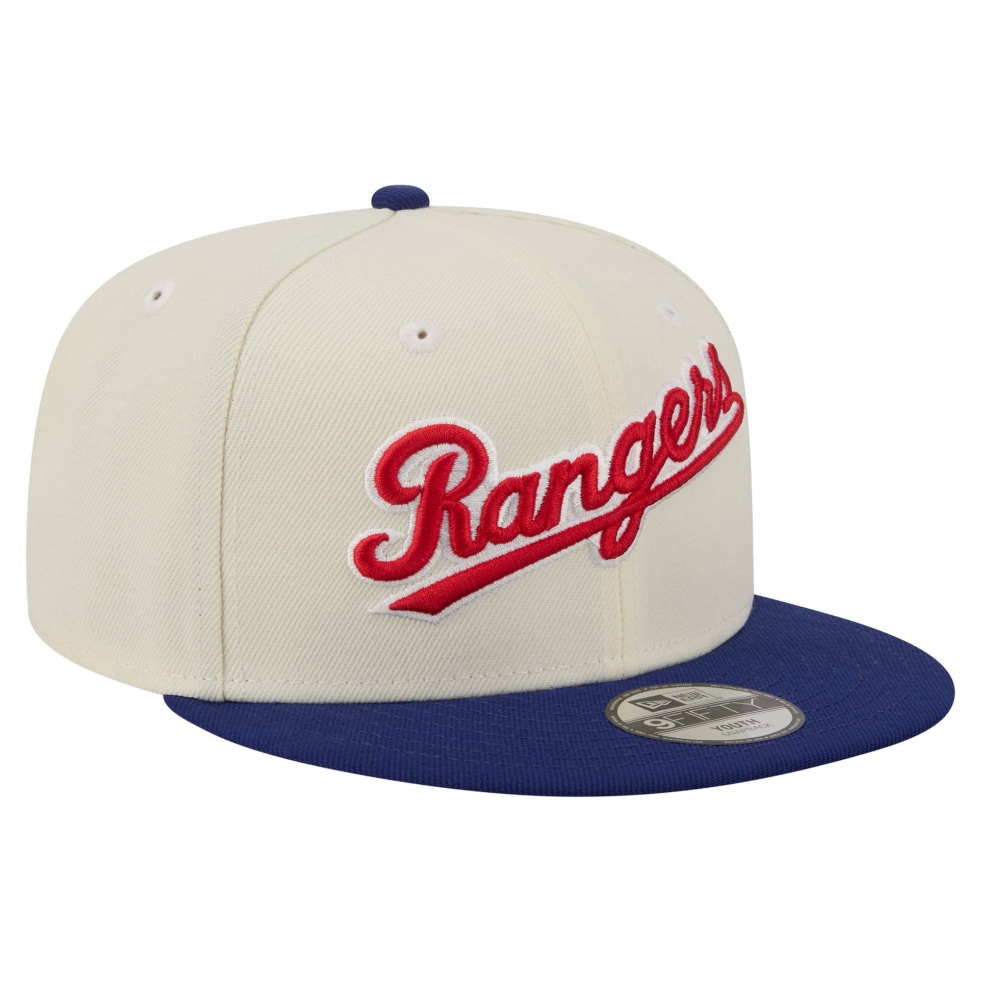 Youth New Era White Texas Rangers Two-Tone 9FIFTY Snapback Hat