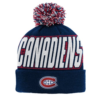 Youth Outerstuff Navy Montreal Canadiens Cuffed Knit Hat with Pom