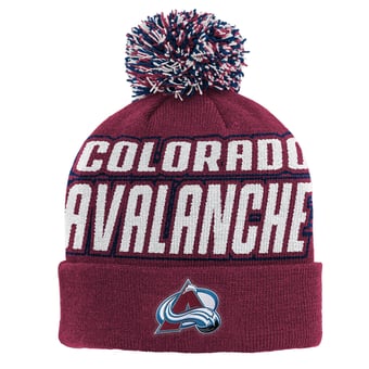 Youth Outerstuff Burgundy Colorado Avalanche Cuffed Knit Hat with Pom