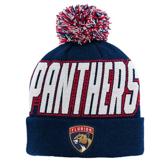 Youth Outerstuff Navy Florida Panthers Cuffed Knit Hat with Pom