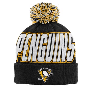 Youth Outerstuff Black Pittsburgh Penguins Cuffed Knit Hat with Pom