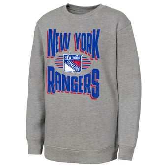 Youth Outerstuff Gray New York Rangers Jet Stream Sweatshirt