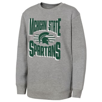 Youth Outerstuff Gray Michigan State Spartans Jet Stream Sweatshirt