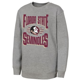 Youth Outerstuff Gray Florida State Seminoles Jet Stream Sweatshirt