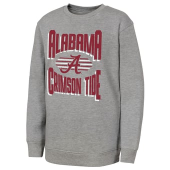 Youth Outerstuff Gray Alabama Crimson Tide Jet Stream Sweatshirt