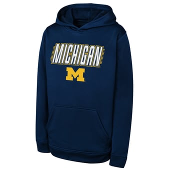 Youth Outerstuff Navy Michigan Wolverines Sack Party Performance Hoodie