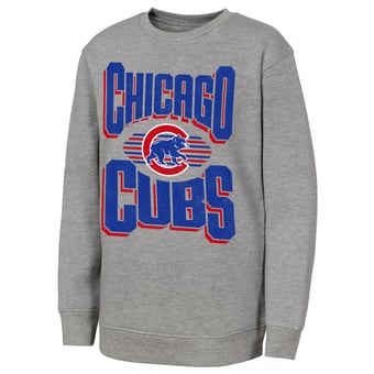 Youth Outerstuff Gray Chicago Cubs Jet Stream Sweatshirt