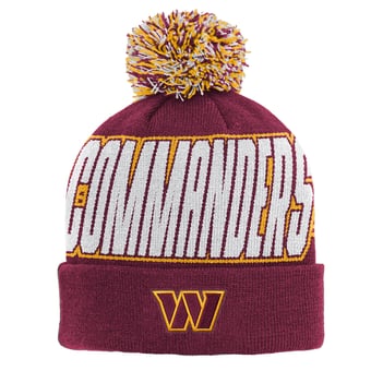 Youth Outerstuff Burgundy Washington Commanders Cuffed Knit Hat with Pom