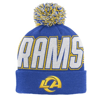 Youth Outerstuff Royal Los Angeles Rams Cuffed Knit Hat with Pom