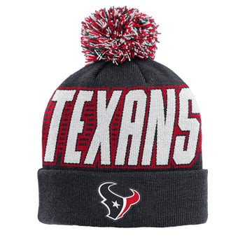 Youth Outerstuff Navy Houston Texans Cuffed Knit Hat with Pom