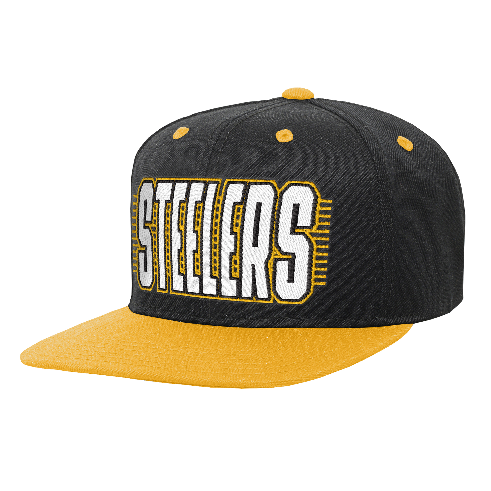Youth Outerstuff Black/Gold Pittsburgh Steelers Snapback Hat