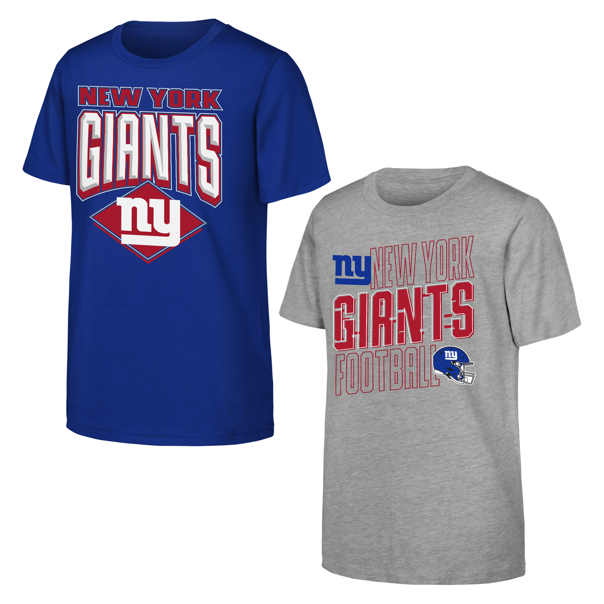Youth Outerstuff Royal/Gray New York Giants Trench Kings 2-Pack T-Shirt Set