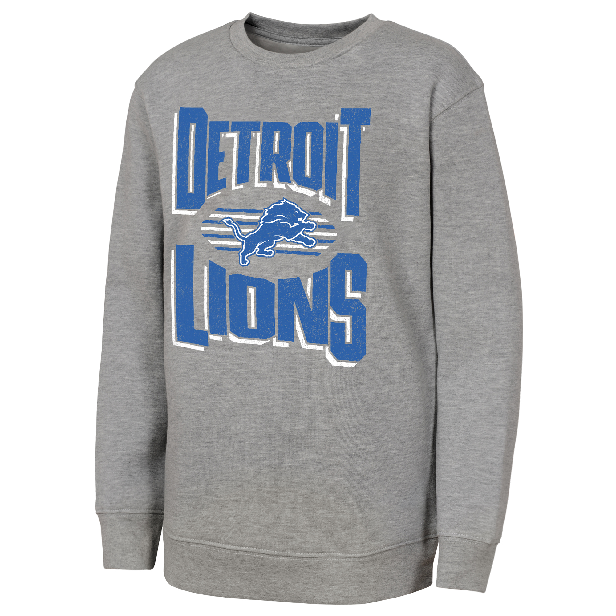 Youth Outerstuff Gray Detroit Lions Jet Stream Sweatshirt