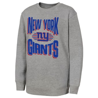 Youth Outerstuff Gray New York Giants Jet Stream Sweatshirt