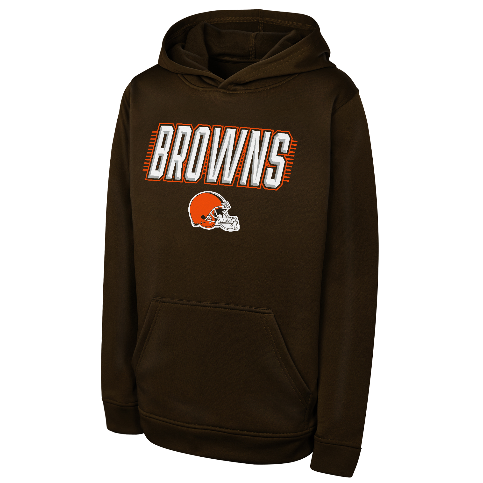 Youth Outerstuff Brown Cleveland Browns Sack Party Performance Hoodie