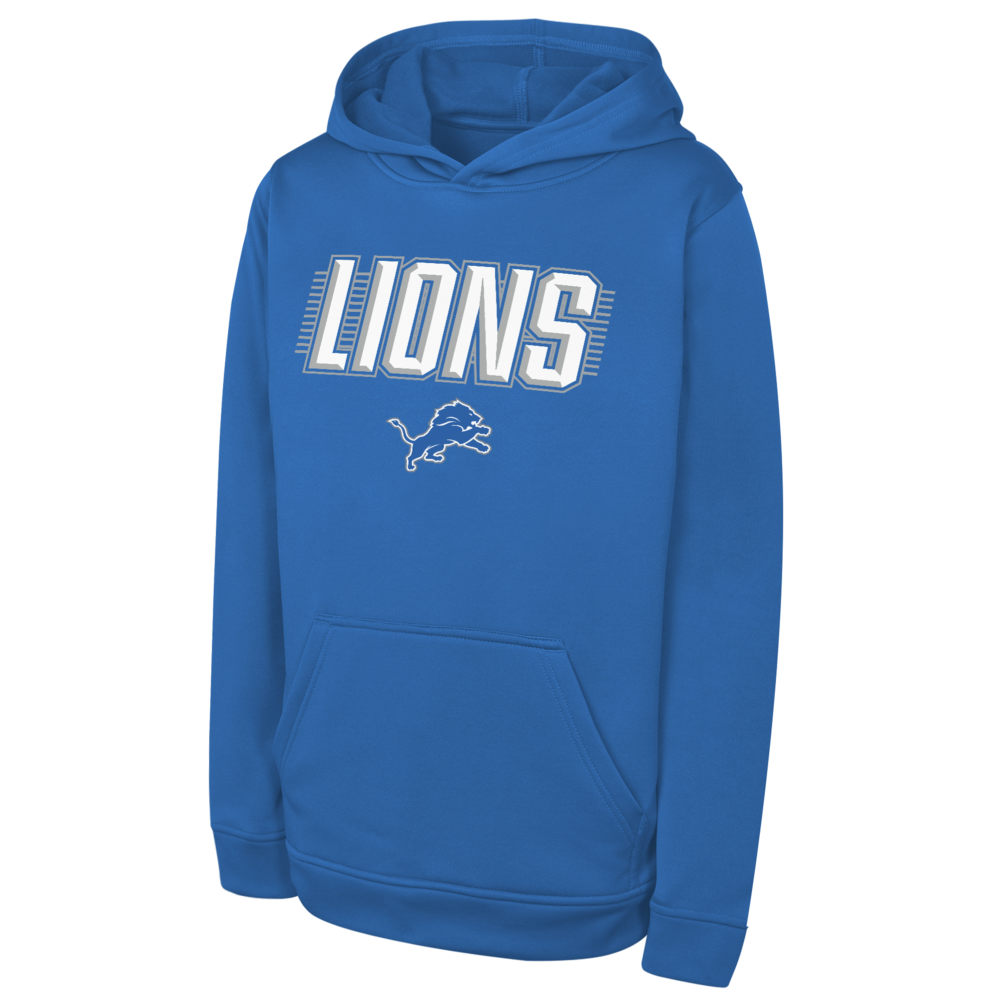 Youth Outerstuff Blue Detroit Lions Sack Party Performance Hoodie