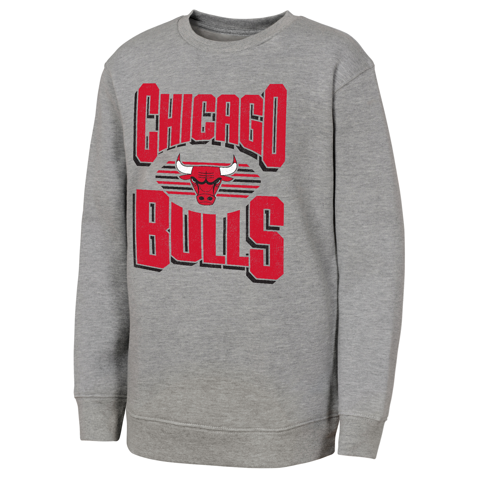 Outerstuff Big Boys' and Girls' Gray Chicago Bulls Jet Stream Sweatshirt - Gray