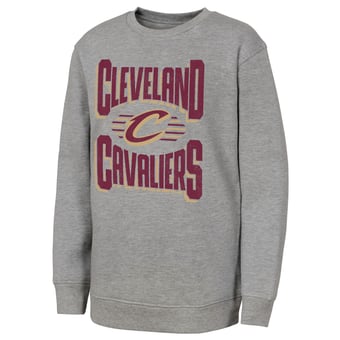 Youth Outerstuff Gray Cleveland Cavaliers Jet Stream Sweatshirt