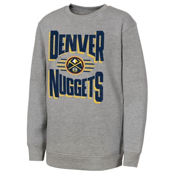 Youth Outerstuff Gray Denver Nuggets Jet Stream Sweatshirt