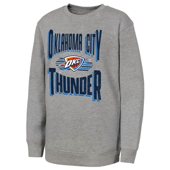 Youth Outerstuff Gray Oklahoma City Thunder Jet Stream Sweatshirt
