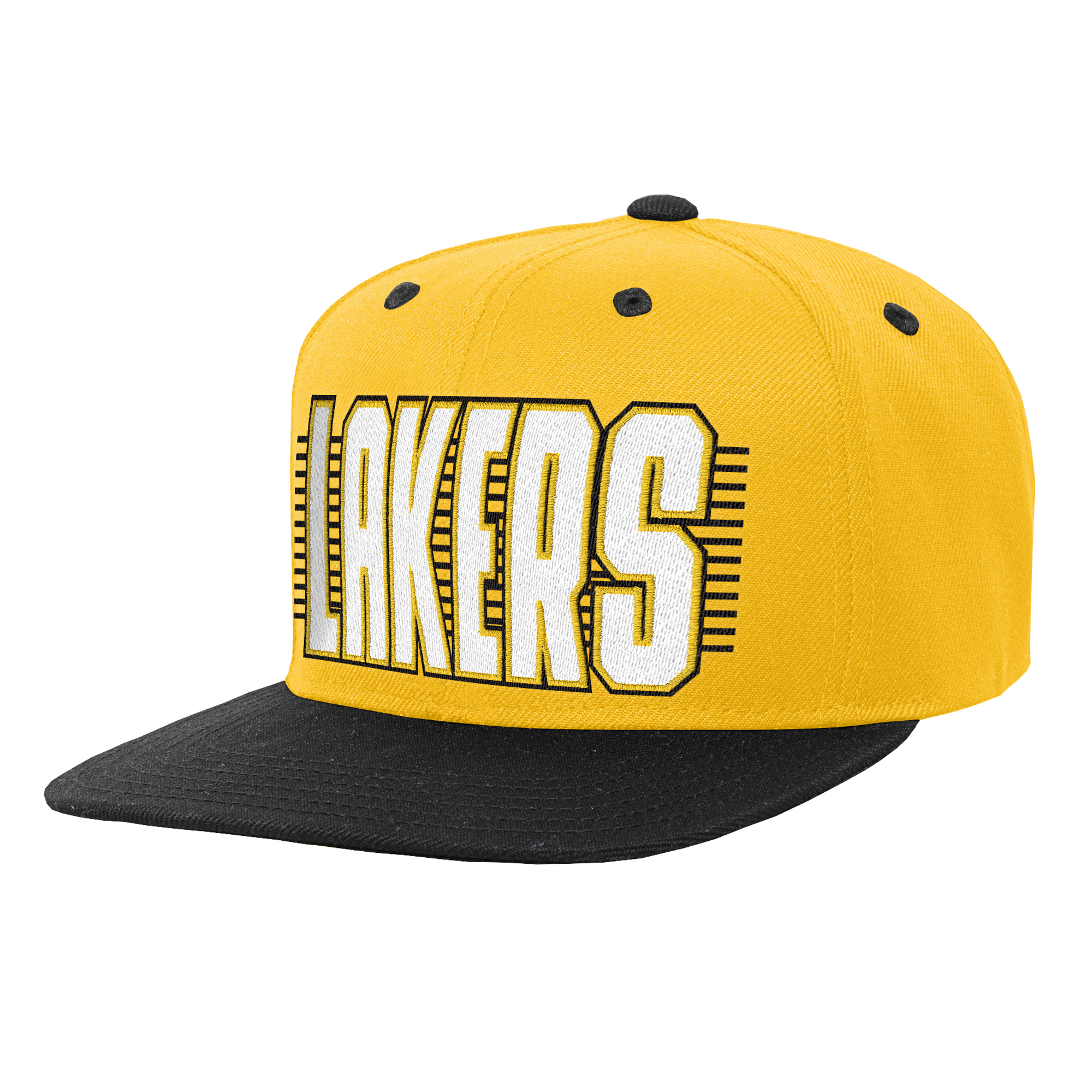 Youth Outerstuff Gold/Black Los Angeles Lakers Snapback Hat