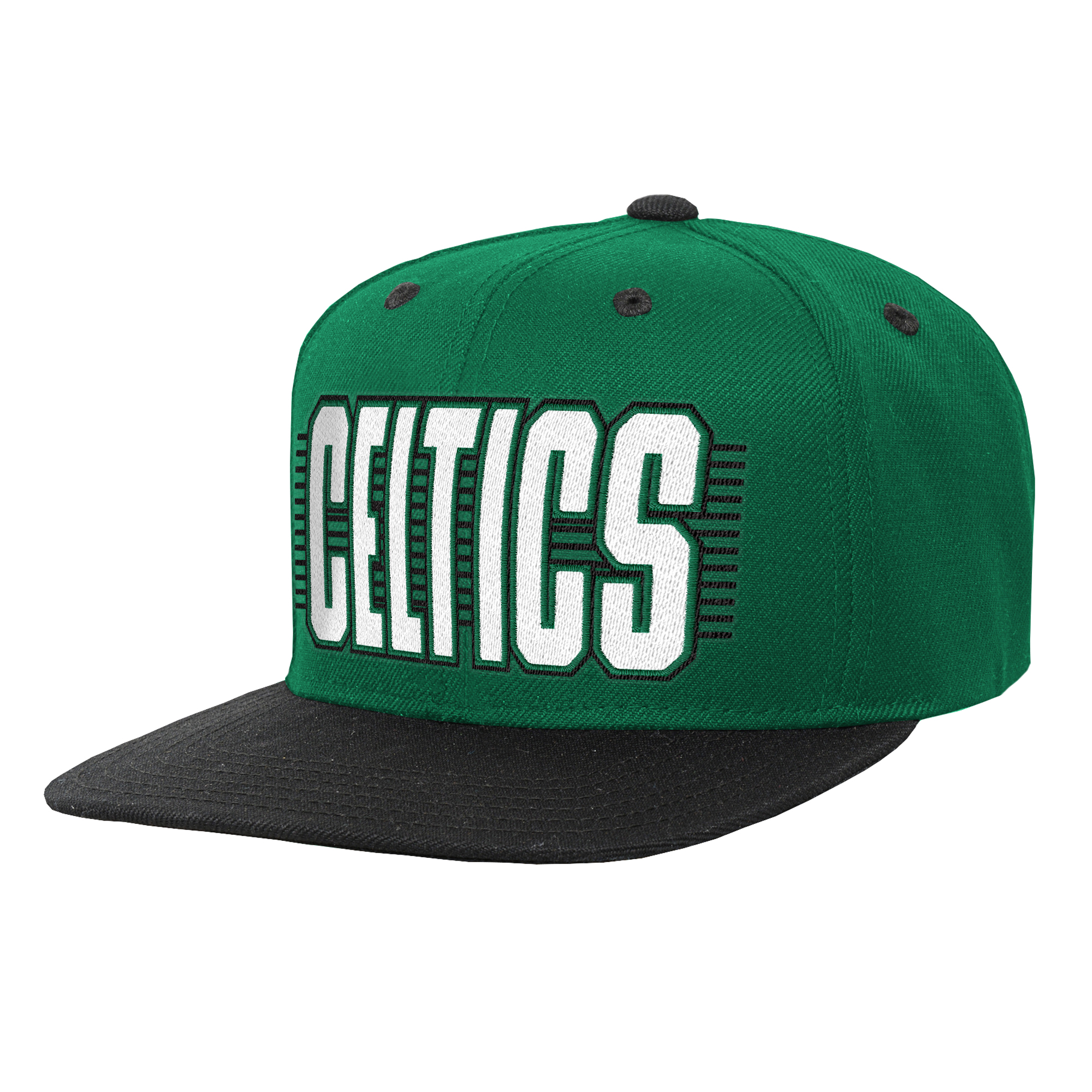 Youth Outerstuff Kelly Green/Black Boston Celtics Snapback Hat