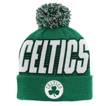 Youth Outerstuff Kelly Green Boston Celtics Cuffed Knit Hat with Pom